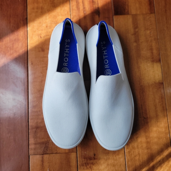 ROTHYS Bright White Slip-On Sneakers sz 8 - Picture 2 of 5